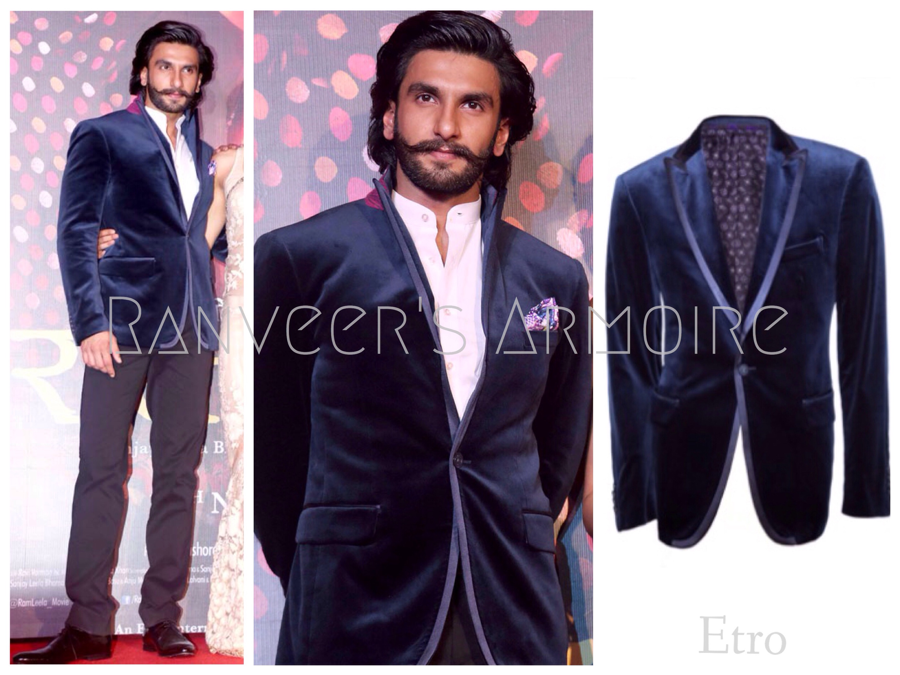 Ranveer Singh looked dapper in a Rohit Bal outfit, a black