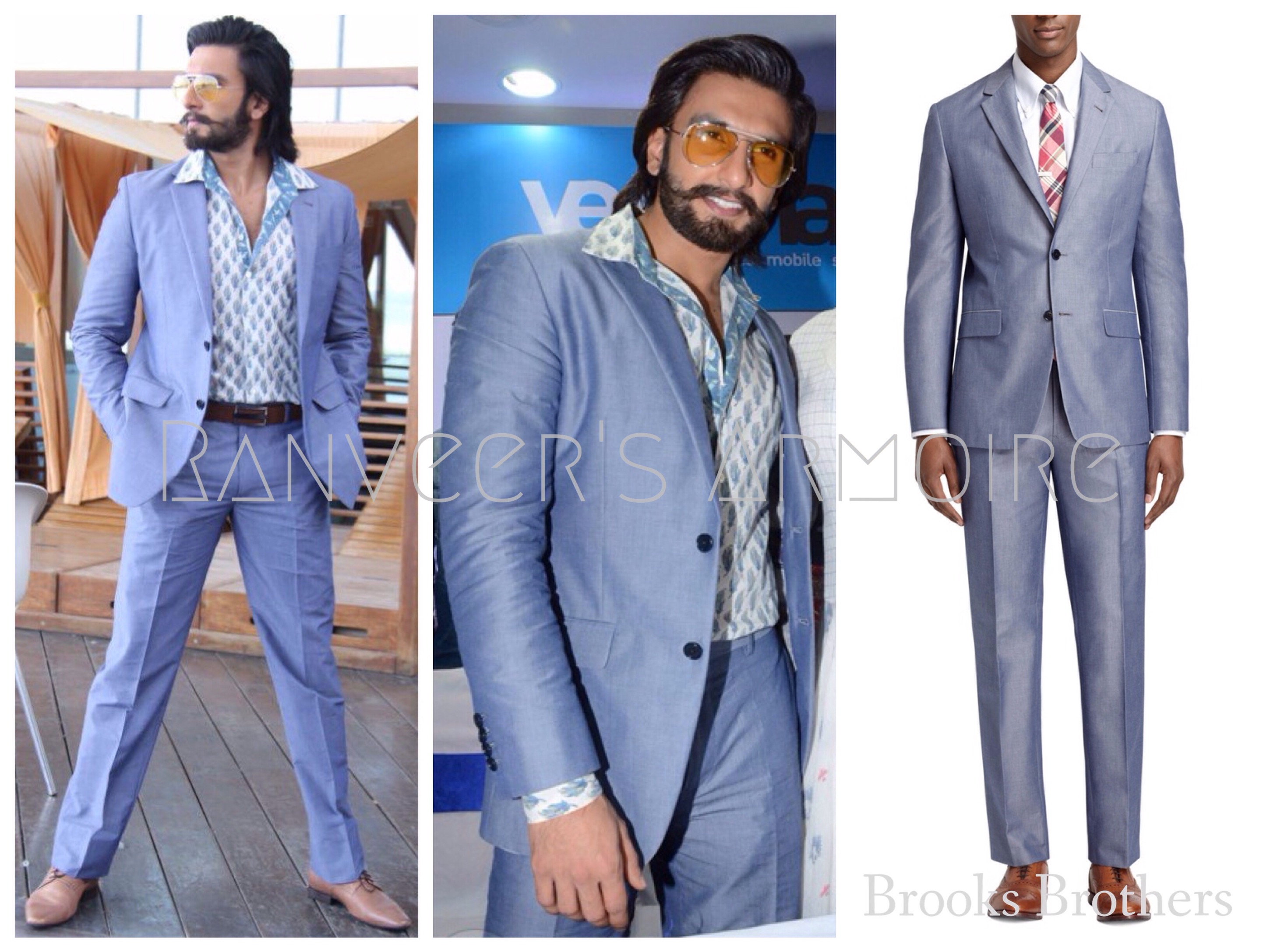 ranveersingh takes to the skies in our Hanzal Bandhgala. The dapper navy-blue  suit echoes with embroidered forest-inspired motifs that a... | Instagram